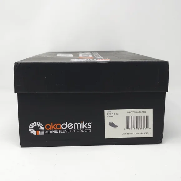 New Akademiks Dayton Black Oxford Dress  11 Comfort - Picture 7 of 7